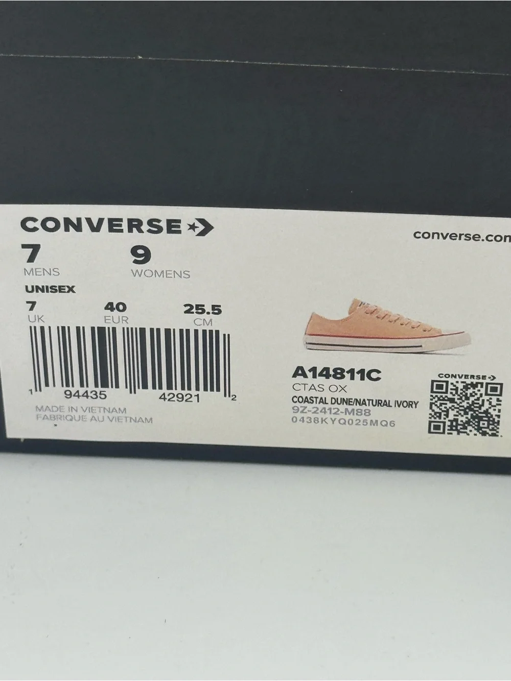 Converse CTAS Ox Suede Coastal Dune Natural Ivory Sneakers Women’s 9 NIB - Picture 2 of 12